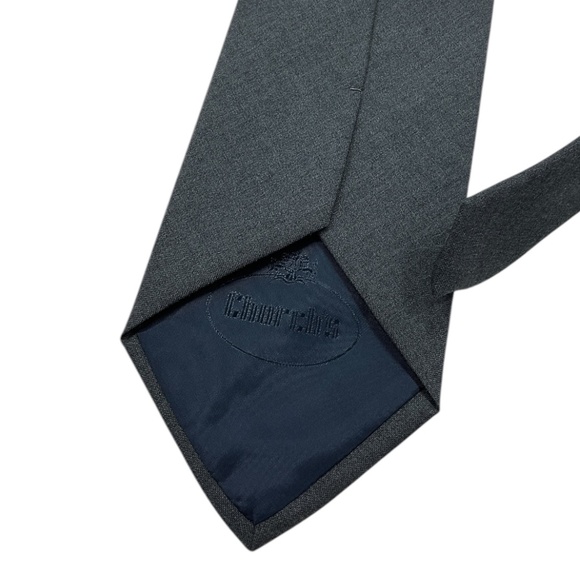 🆕CHURCH’S Solid Gray Wool LUXURY Tie ITALY - Picture 6 of 6